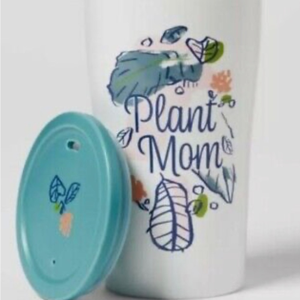 Target Opalhouse 10oz Stoneware PLANT MOM Tumbler Travel Car Coffee Tea …